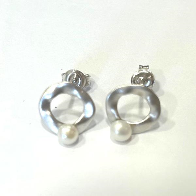 Women's Earrings Arteon 51552 Circle Made of 925 Sterling Silver  With Pearls